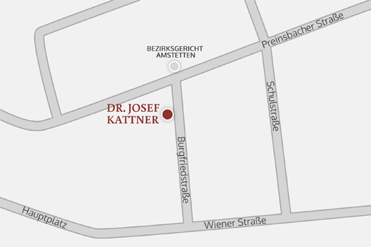 Lageplan Kanzlei Dr. Josef Kattner